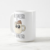 Large Mug - More Espresso. Less Depresso. コーヒーマグカップ (正面左)
