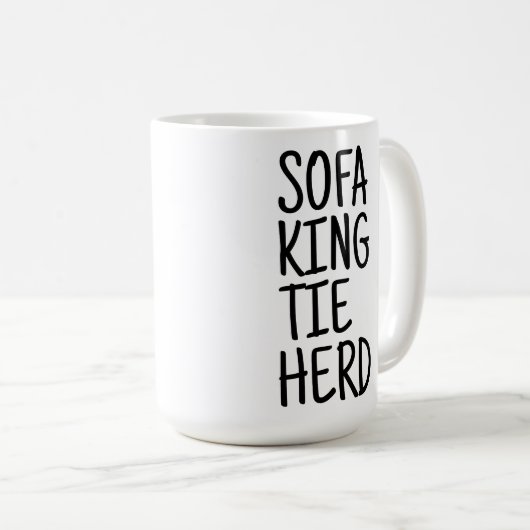 Large Mug - Sofa King Tie Herd コーヒーマグカップ (正面右)