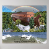 Large Noahs Ark Diorama Gloss Canvas Picture ポスター (正面)