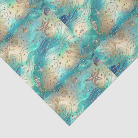 Large Ocean Scape Decoupage For Shells 薄葉紙 (詳細)