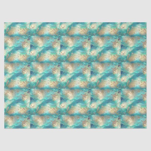 Large Ocean Scape Decoupage For Shells 薄葉紙 (正面)