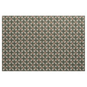 Large Olive Abstract Floral Grid - Natural Linen ファブリック (ヤード)