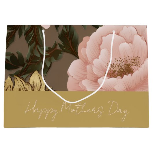 Large Oversized Floral ラージペーパーバッグ (正面)