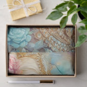 Large Pastel Watercolor Floral Mermaid Decoupage 薄葉紙 (ギフト)