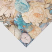 Large Pastel Watercolor Floral Mermaid Decoupage 薄葉紙 (詳細)