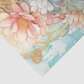 Large Pastel Watercolor Floral Mermaid Decoupage 薄葉紙 (詳細)