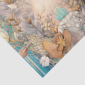 Large Pastel Watercolor Floral Mermaid Decoupage 薄葉紙 (詳細)