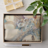 Large Pastel Watercolor Floral Mermaid Decoupage 薄葉紙 (ギフト)