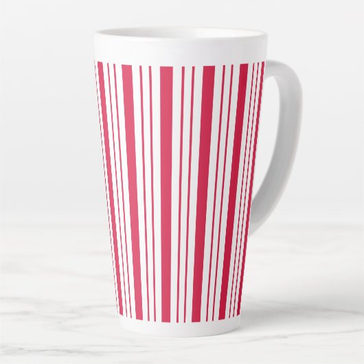 Large Peppermint Striped Latte Mug カフェラテマグ (右アングル)