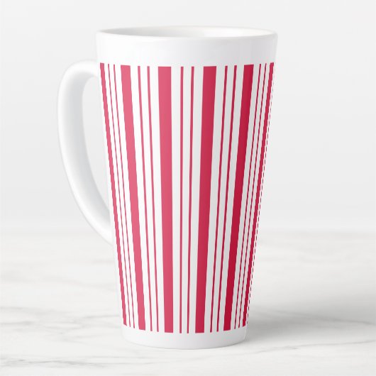 Large Peppermint Striped Latte Mug カフェラテマグ (左アングル)