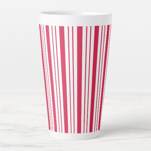 Large Peppermint Striped Latte Mug カフェラテマグ (正面)
