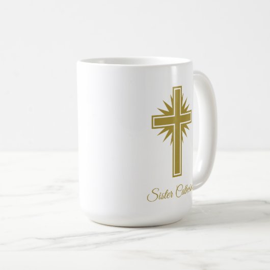 Large Personalized Religious Mug For Teacher  コーヒーマグカップ (正面右)