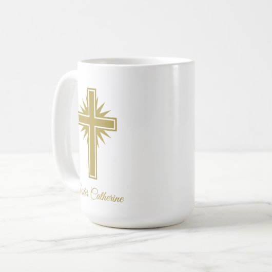 Large Personalized Religious Mug For Teacher  コーヒーマグカップ (正面左)