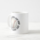 Large Personalized Text Baseball Image Custom コーヒーマグカップ (正面左)