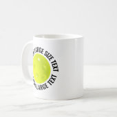 Large Personalized Text Pickleball 11 oz. Custom コーヒーマグカップ (正面左)