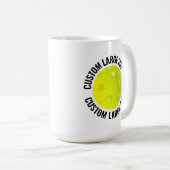 Large Personalized Text Pickleball 15oz. Custom コーヒーマグカップ (正面右)