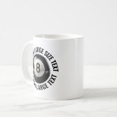 Large Personalized Text Pool 8 Ball 11 oz. Custom コーヒーマグカップ (正面左)