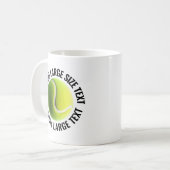 Large Personalized Text Tennis Ball 11 oz. Custom コーヒーマグカップ (正面左)