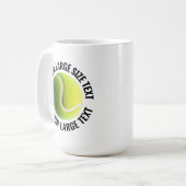 Large Personalized Text Tennis Ball 15oz. Custom コーヒーマグカップ (正面左)