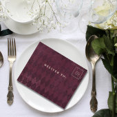 Large Photo Burgundy Diamond Pattern Webサイトの電子メール オールインワン招待状