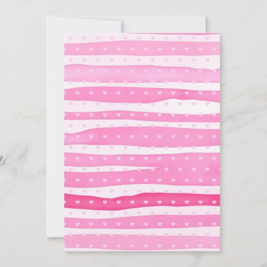 Large pink bow and hearts Galentine's Day party    招待状 (裏面)