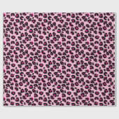 Large Pink Leopard Spots Animal Print Pattern ラッピングペーパー (フラット)