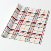 Large Plaid Modern Holiday Wrapping Paper ラッピングペーパー (アンロールド)
