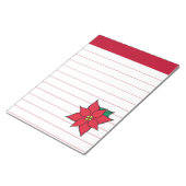 Large Poinsettia Holiday Notepad ノートパッド (アングル)