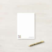 Large Post-it® Notesメモ帳のビジネスカスタムロゴ ポストイット (デスク上)