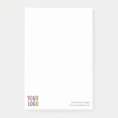 Large Post-it® Notesメモ帳のビジネスカスタムロゴ ポストイット (正面)