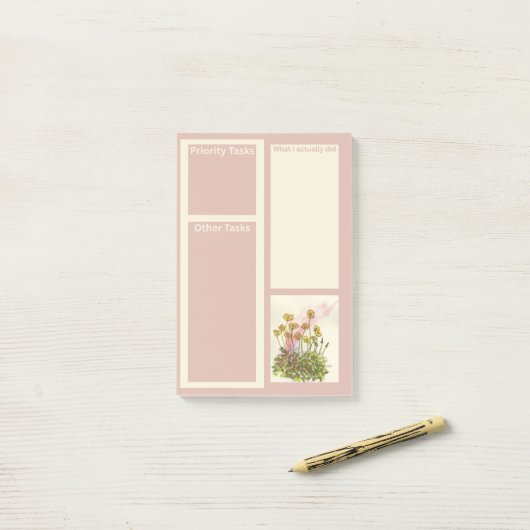 Large Post Its With Yellow Poppies ポストイット (デスク上)