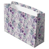 Large Purple Lavender Floral Gift Bag ラージペーパーバッグ (裏面アングル)