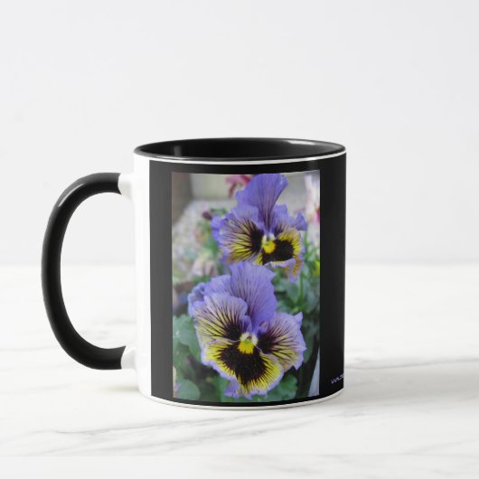 Large Purple Pansies Mug 11 oz マグカップ (左)