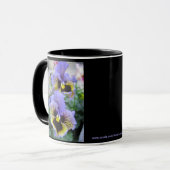 Large Purple Pansies Mug 11 oz マグカップ (正面左)