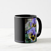 Large Purple Pansies Mug 11 oz マグカップ (正面右)
