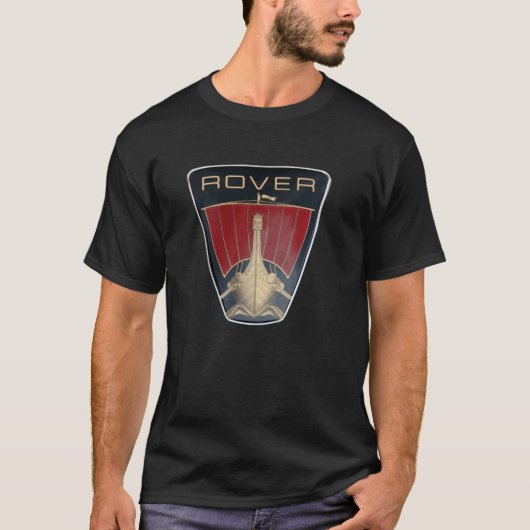 Large Rover P6 2000 3500 V8 Viking ship badge Tシャツ (正面)