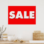 Large Sale Sign ポスター (キッチン)