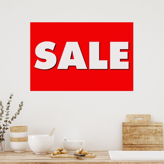 Large Sale Sign ポスター (キッチン)