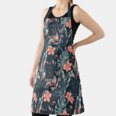 Large-scale tropical florals and leaves エプロン (インサイチュ)