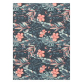 Large-scale tropical florals and leaves テーブルクロス (正面)