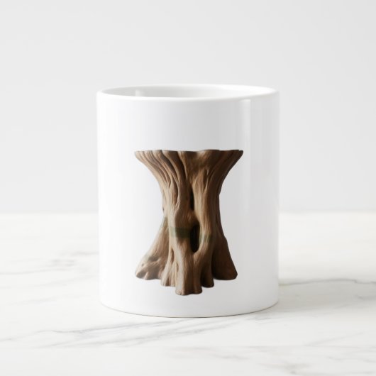 Large Sculptural Root-Wood Stool ジャンボコーヒーマグカップ (正面)