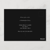 Large Serif Name写真卒業招待状 ポストカード (裏面)
