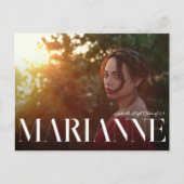 Large Serif Name写真卒業招待状 ポストカード (正面)