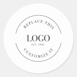 Large Simple Business Logo Customizable  ラウンドシール