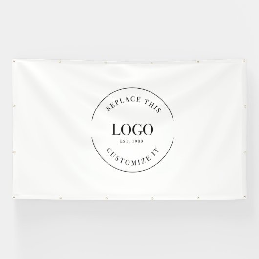 Large Simple Logo Company Branding Professional 横断幕 (横)
