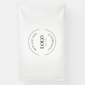 Large Simple Logo Company Branding Professional 横断幕 (縦)