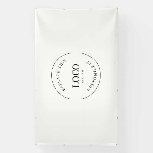 Large Simple Logo Company Branding Professional 横断幕 (縦)