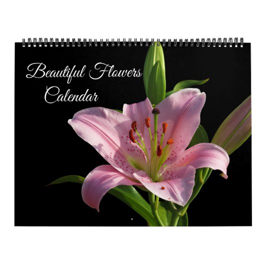 Large Size Beautiful Flowers Calendar カレンダー (カバー)