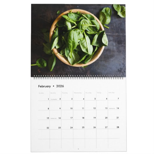 Large Size Herbs & Spices Calendar カレンダー (2月 2026)