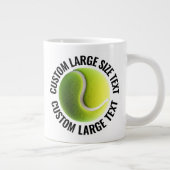 Large Size Personalized Text Tennis Ball Custom ジャンボコーヒーマグカップ (右)